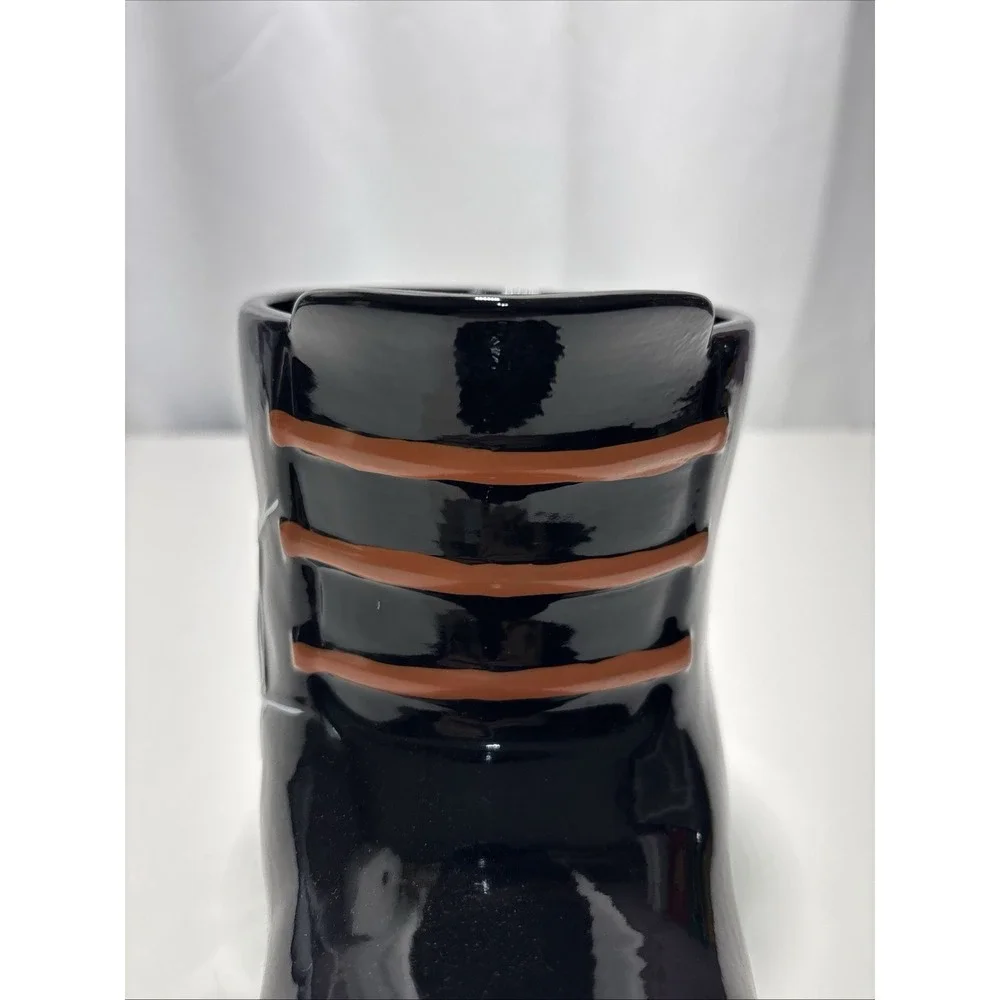 Yankee Candle Halloween Black Witch Boot Jar‎ Holder With Web Scary
